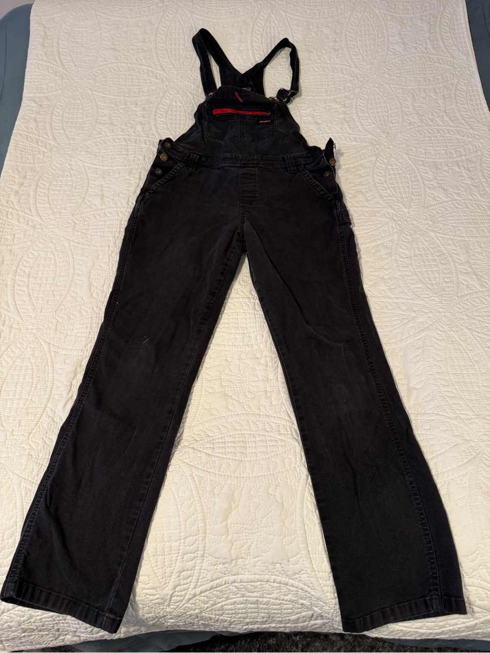 Dickies Black Women’s Denim Overalls - Classic Straight Leg